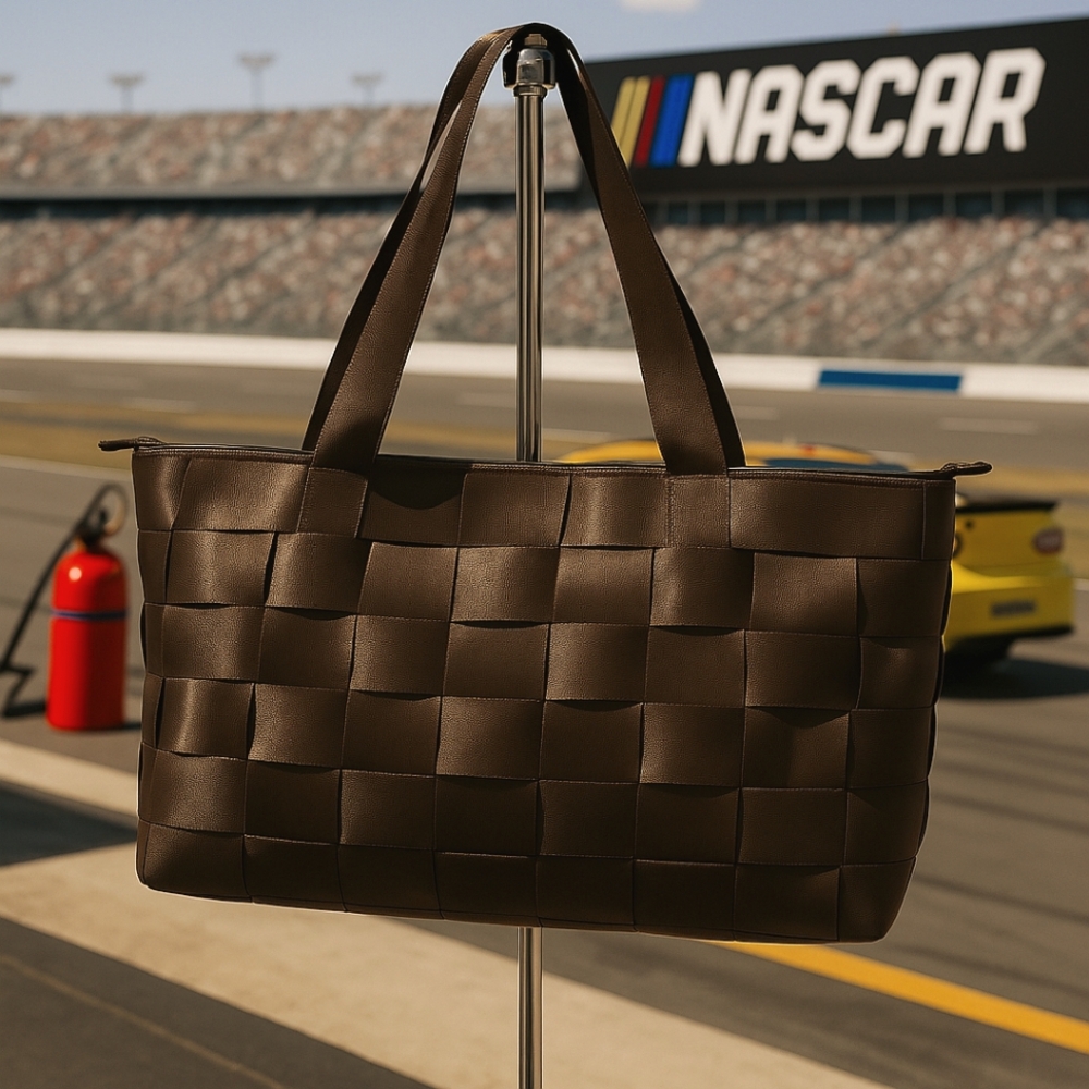 ICONIC SEATBELT SATCHEL BAG BROWN LARGE EUC UNBRANDED